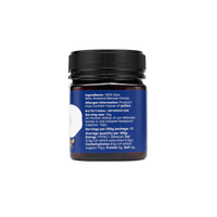850+ MGO Manuka Honey jar listing ingredients